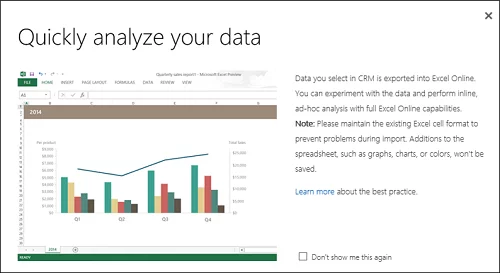 Analyse data in Excel