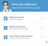 ClickLearn Attain provides extensive help and support for users.